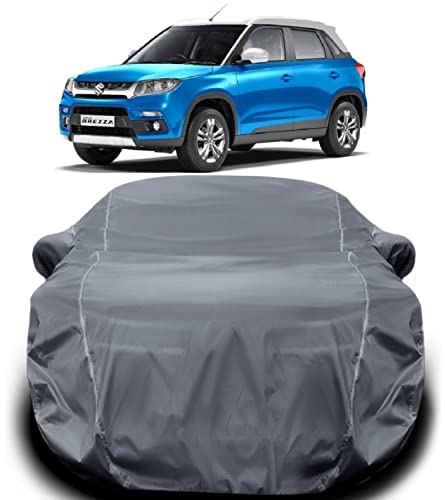 Image of Vitara Brezza Car Cover Waterproof /Vitara Body with Triple Stitched Fully Elastic Ultra Surface Protection (Grey Lookfor Brezza)