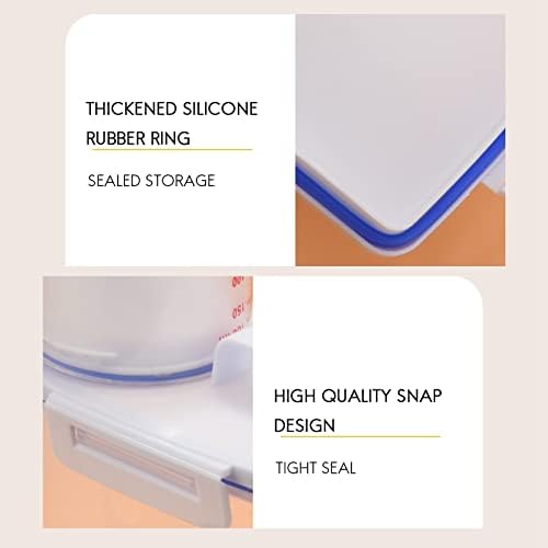 DUKHA Rice Container - Airtight Dry Food Rice Container Plastic Small Rice Dispenser with Measuring Cup