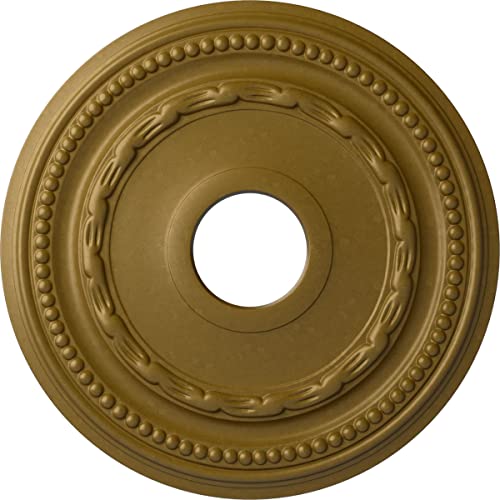 Ekena Millwork CM15FEGLS 15-3/8" x 3-5/8" x 1" Federal Ceiling Medallion, Gold