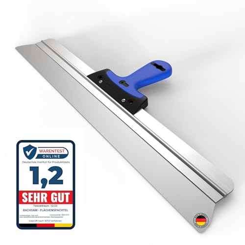 BACHSAM® Made in Germany hochwertiges Flächenspachtel 600mm breit - Profi Fassadenspachtel zum Spachteln, Verputzen und Tapeten Entfernen, Trockenbauer Werkzeug mit Softgriff und abgerundeten Ecken. BACHSAM® Made in Germany hochwertiges Flächenspachtel 600mm breit - Profi Fassadenspachtel zum Spachteln, Verputzen und Tapeten Entfernen, Trockenbauer Werkzeug mit Softgriff und abgerundeten Ecken.