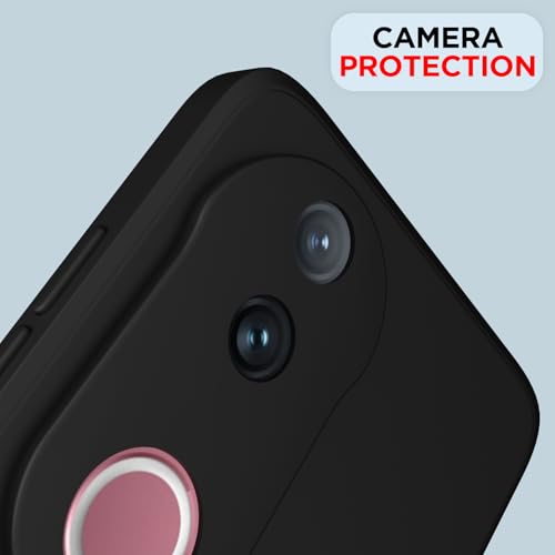 Image of Outlouders Back Cover for iQOO Z10R 5G / Vivo V50 5G / V50e 5G / Vivo T4R 5G | Camera Protection | Durable Soft Matte Silicone Bumper Case (Black)