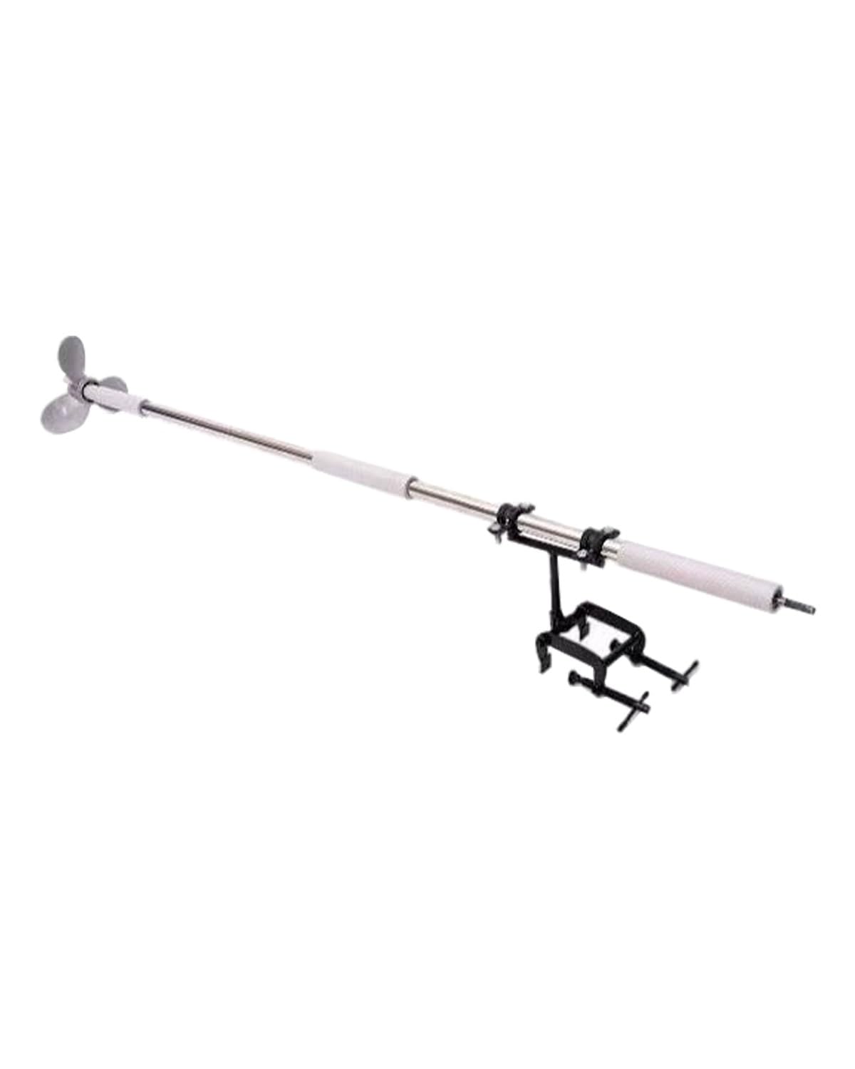 Außenborder Motor Akku-Trolling-Außenbordmotor mit Klemme und 3-Blatt-Antrieb, Einstellbohrpropellermotor für Kanu-Fischerboote, Schub für Salzwasserstrahlruder(With Clamp,L-125cm(49 1/4"))