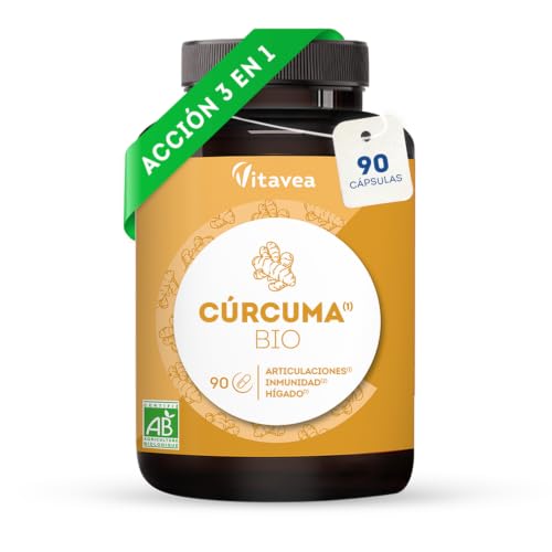 Extracto de Cúrcuma Ecológica - 450 mg – Sin Piperina, No da Acidez