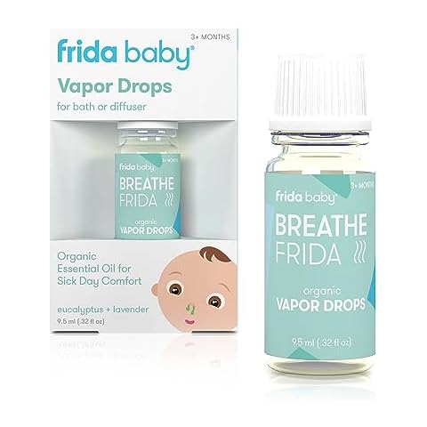 Frida Baby Breathefrida Vapor Bath Drops, Baby Congestion Relief with Eucalyptus Essential Oil for Humidifier, Aromatherapy Oil Help Baby Breathe Easy Cover
