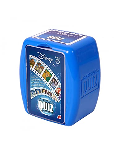 Winning Moves Disney Quiz 8 Ans+ - Jeu Quizz Disney - Jeu Carte Enfant - Jeu de Voyage - Jeu Educatif - Cartes Educatives - Jeux Quizz