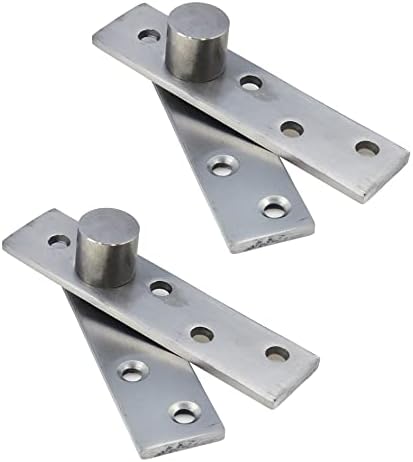 Sydien 2Sets Silver Stainless Steel 270 Rotation Hidden Door Pivot Hinges (100x25x4mm)