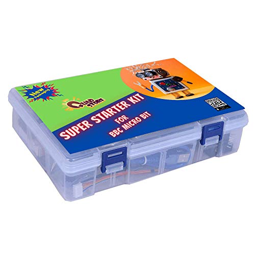 Image of Quad Store Super Starter Kit Compatible with BBC Microbit All Versions | Microbit board not included. Features smart learning sensors & modules. Build interactive STEM & robotics projects.