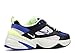 Nike Men's M2K Tekno Black/Metallic Silver/Barely Volt/Sail Synthetic Cross-Trainers Shoes 9.5 M US