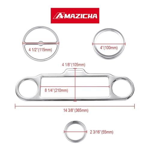 image for Amazicha 9 PCS Stereo Accent Speedometer Speaker Trim Loop Set Compati