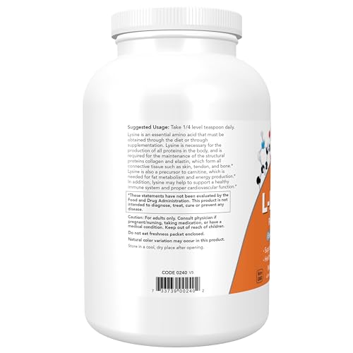 NOW Supplements L-Lysine Powder