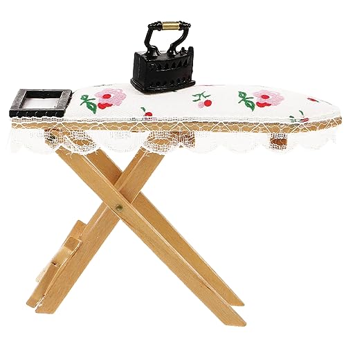 ADOCARN Planchar Miniatura con Juguete Casa de Muñecas Muebles de Decoración Miniaturas Accesorio
