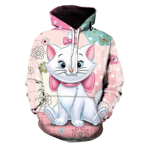 Stay Real Men's Casual Hoodie 2022 New Creative Dark Cat 3D Printed Sweater (Lms-1536,Xxxl) #TOP25