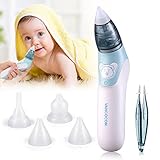 Baby Nasal Aspirator, Booger Sucker for Baby with 4 Size of Nose Tips, Electric Nose Sucker Mucus...