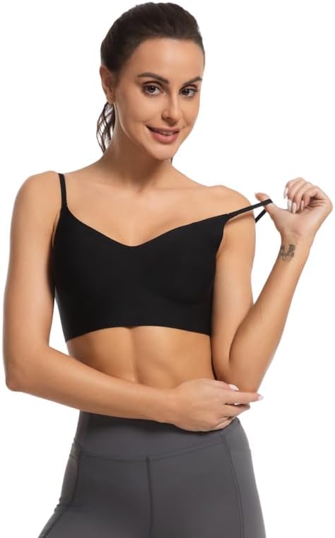 Low Back Push Up Bra Seamless Wirefree Comfort Padded Bralette Backless Convertible Support Bras - Image 2