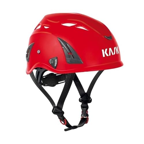 KASK SUPERPLASMA AQ INDUSTRIESCHUTZ -UND KLETTERHELM (ROT) | INKLUSIVE SCHUTZBRILLE (SCHWARZ)