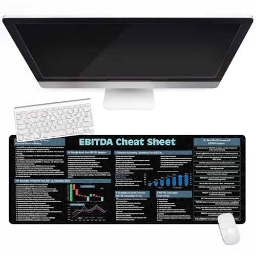 Image of EBITDA Cheat Sheet Mouse Mat KMH Mouse Pad Financial Analysis Large Desk Pad Mouse Pad for Accountants Analysts, Mousepad Gift Essential Computer Accessories for Study, Work, and Reference Purposes