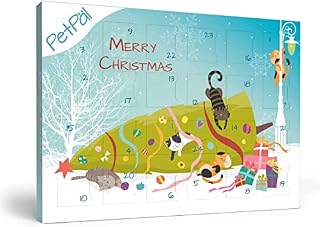 PetPäl Cat Advent Calendar 2022 - Tasty & Healthy Treats - No Sugar, Salt, Artificial Dyes, Cereal & Gluten Free - Perfect Snack Gift for Christmas - Natural Pet Biscuits - Xmas Present for Cats