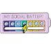 Arturbo Cute Creative Cool My Social Battery Slider Pastel Pink Enamel Emotional Mood Funny Introvert Lapel Pin Badge Brooch for Bags Backpacks Hats Gifts Decoration