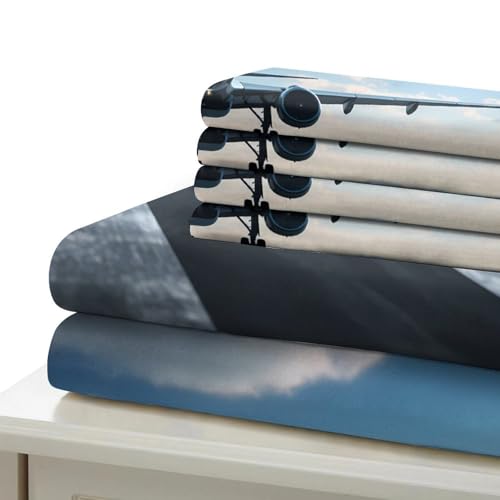 Parure de lit 3D avion housse de couette microfibre 220x240 douce