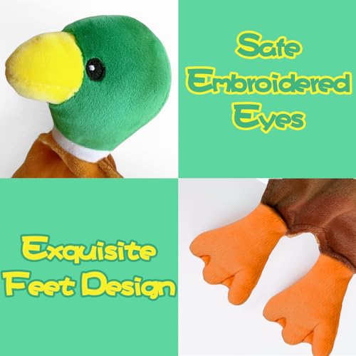 Image of Baby Security Blanket, Soft Baby Lovey Toy Blanket for Boys and Girls, Snuggle Toy Lovie Newborn Gift, Unisex Nursery Bed Blankets Green Duck15 Inch