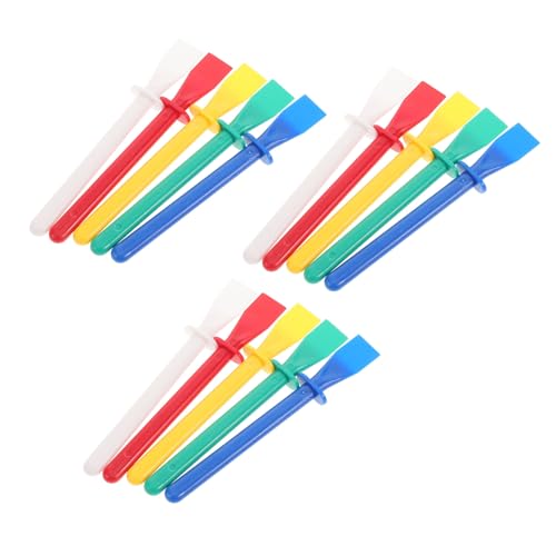 TEHAUX 15pcs Palette Stick Glue Applicator Kit Glue Paint Tools Scrapers for Artistic Projects and Leather Work