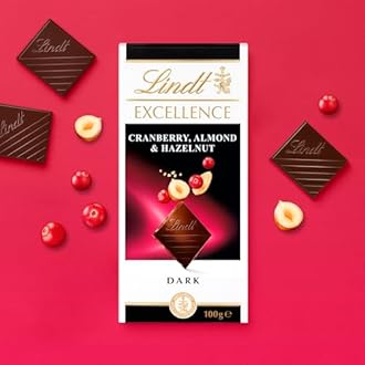 Lindt Excellence Cranberry, Almond  and Hazelnut, 100 g