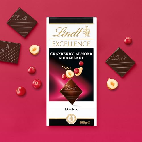 Lindt Excellence Cranberry, Almond  and Hazelnut, 100 g