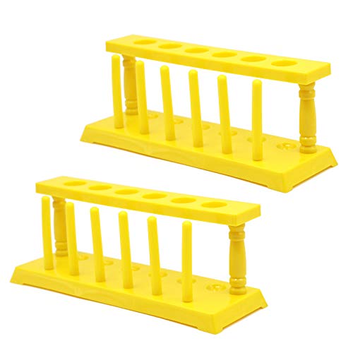 2 Pack Test Tube Holder And Drying Rack, Detachable, 6 Pins 6 Wells Test Tube Holder Rack For For 16-20Mm Test Tube #TOP6