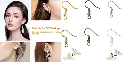 Image of DIY Crafts 25 Gram Silver Earring Hooks for Jewelry Making Kit - Mix for Making Earrings (25 Gram, Silver)