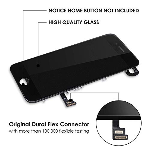 Select Us For Iphone 7 Plus 5.5" Lcd Digitizer Display Hd Touch Screen Replacement Full Assembly With Front Camera Earpiece Speaker Proximity Sensor Black #TOP3