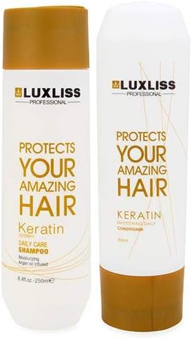 Luxliss Keratin System Shampoo&Conditioner Set with Argan Oil