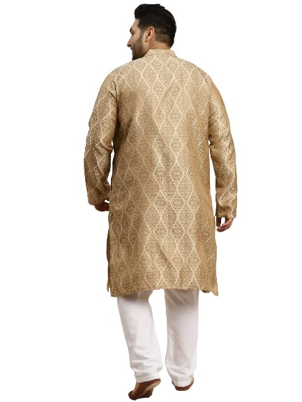 Image of SOJANYA (Since 1958 Men's Jacquard Silk Printed Kurta & Pyjama Set