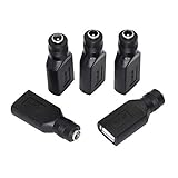 SinLoon USB to DC Adapter USB 2.0 A Female to DC 5.5x2.1mm DC Female Connector Charge Barrel Jack...