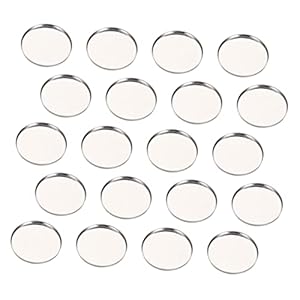 50pcs Eye Shadow Disk Circle Tray Round Serving Tray Round Small Pans Makeup Empty Eyeshadow Pan Eyeshadow Plates Eyeshadow Empty Tray Eye Shadow DIY Tray Stainless Steel Silver