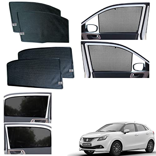Image of WolkomHome car Fix Curtain Window Shades Half Curtains Sunshade for Baleno RS 2019