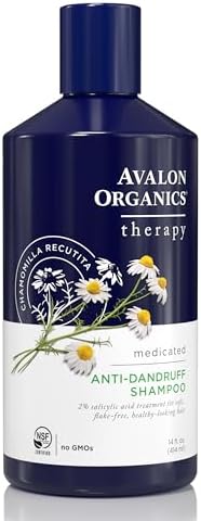 Avalon Organics Therapy Medicated Anti-Dandruff Shampoo for Soft, Flake-Free Hair, 14 Fluid Ounces