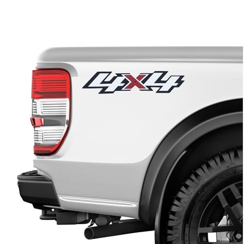 Image of Set of 2pcs Stylish 4X4 Car Decal Stickers with Squeegee, Compatible with Tacoma Tundra Ram Silverado Trucks, Pickups, SUVs, and Sedans, Universal Fit Auto Decoration Accessories