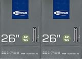 2X Schwalbe AV 12B 26 Zoll Schlauch Auto Ventil