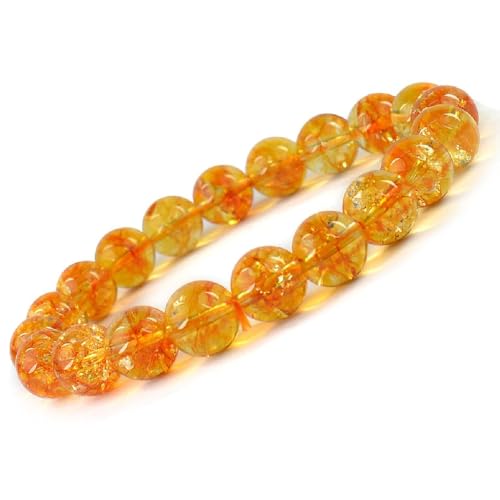 Image of Reiki Crystal Products Certified Natural Crystal Stone Round 10 mm Beads Bracelet for Men & Women | Reiki Charged Gemstone Jewellery Bracelet | Multiple Stone Variants Available