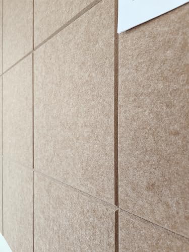 DECORITA Large Cork Board Alternative - 47\"x35\" 12 Pack Felt Wall Tiles with Safe Removable Adhesive, Cork Wall Tiles for Walls Cork Board for Office Pin Board Tack Board Cork Board 48 x 36 - Suntan - Thumbnail 5