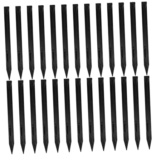 Abaodam 50pcs Heavy Duty Plastic Tent Pegs Long Canopy Stakes for Camping Gardening Landscaping Lightweight Easy to Install Outdoor Anchors