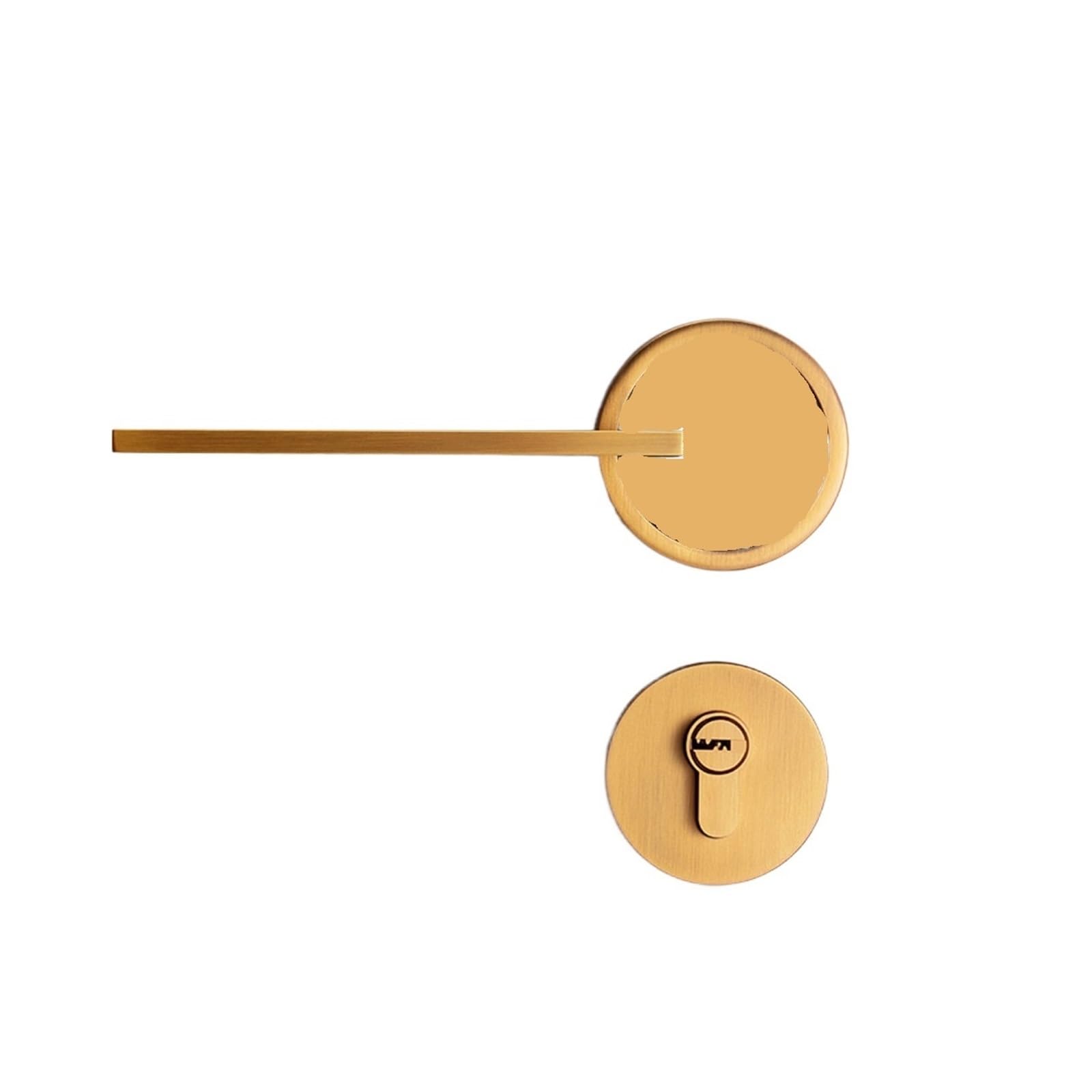 Serrure de porte de chambre à coucher en bronze jaune américain pour porte intérieure en bois
