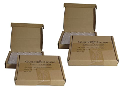 Guardhouse 24.3mm Direct Fit Coin Capsule for US and Canada Modern Quarter and Other Similar Sized Coins Pack of 100