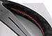 Nardi Steering Wheel - Deep Corn - 350mm (13.78 inches) - Black Suede Leather with Red Stitching - Classic Horn Button - Part # 6069.35.2094