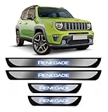Kit Soleira De Porta Jeep Renegade Aço Inox Escovado Com Led