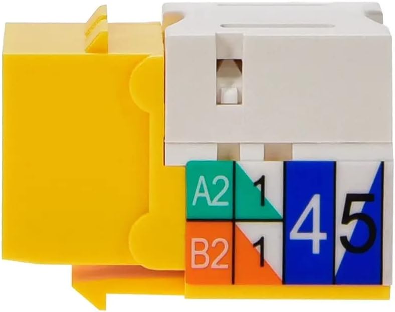 Monoprice Cat6 Punch Down Keystone Jack, Yellow - (105385)