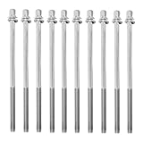 Harilla 10 Tornillos Tensores para Bombo, Piezas Metálicas para Instrumentos Musicales, Tornillos para Bombo, Piezas de Repuesto de 110 Mm para Bricolaje