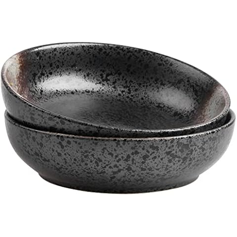 Pasta Bowls, 8''Large Salad Serving Bowls, Porcelain Pasta Serving Bowl Set of 2, Microwave Dishwasher Safe, Shallow & Wide Plates Sets for Pasta Salad Spaghetti Soup Dessert Fruit Cover