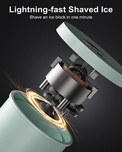 Crownful Shaved Ice Machine Snow Cone Machine, 2 Ice Cups With Lids, Ice Shaver Machine For Snow Cones, Snowballs, Frozen Cocktails And More, Easy To Diy With Snow Cone Syrup At Home #TOP1