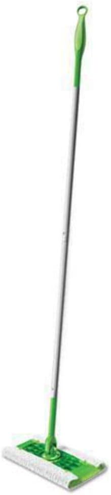 Swiffer Sweeper Mop, 10 X 4.8 White Cloth Head, 46" Green/silver Aluminum/plastic Handle